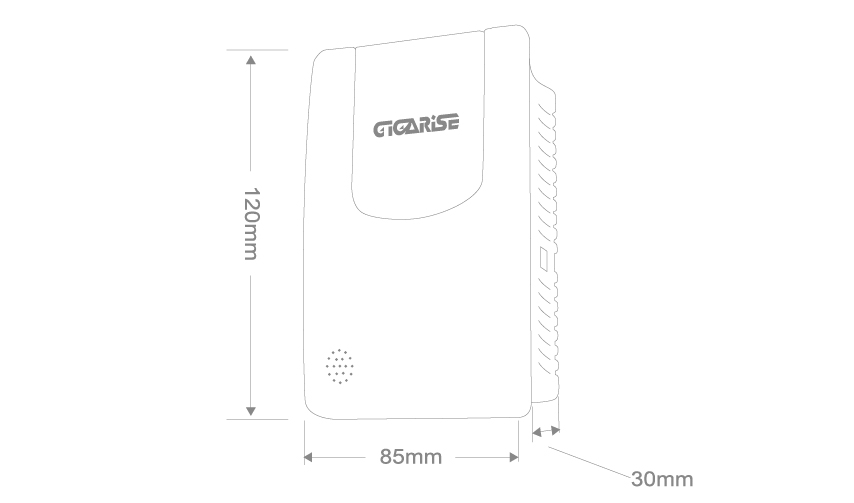 GA1000溫濕度璧掛型傳送器外型尺寸圖