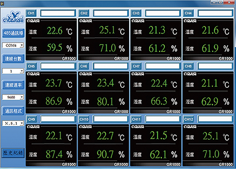 GR1000溫濕度璧掛型傳送器多台
